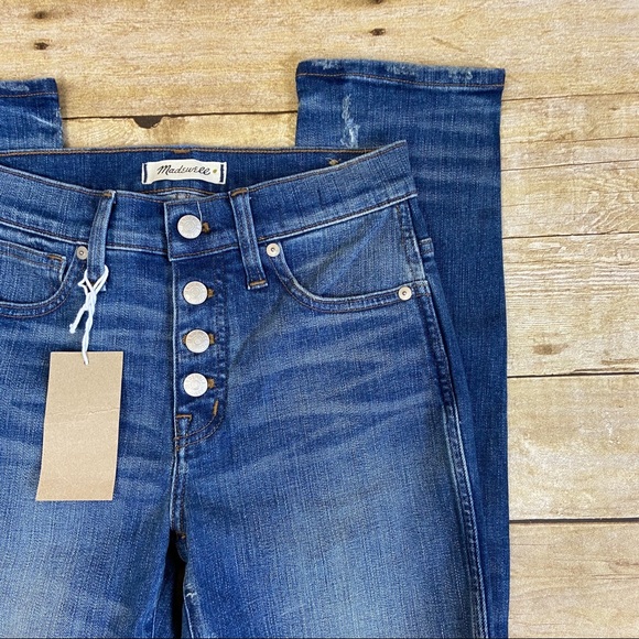 Madewell Slim Straight Jeans Button-Front Edition - Picture 4 of 11